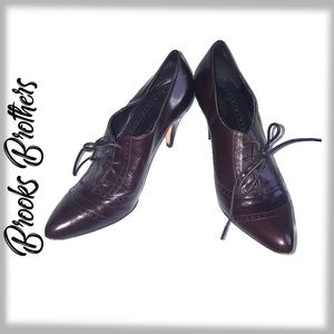 BROOKS BROTHERS Brown Lace-up Ankle Boot - 8